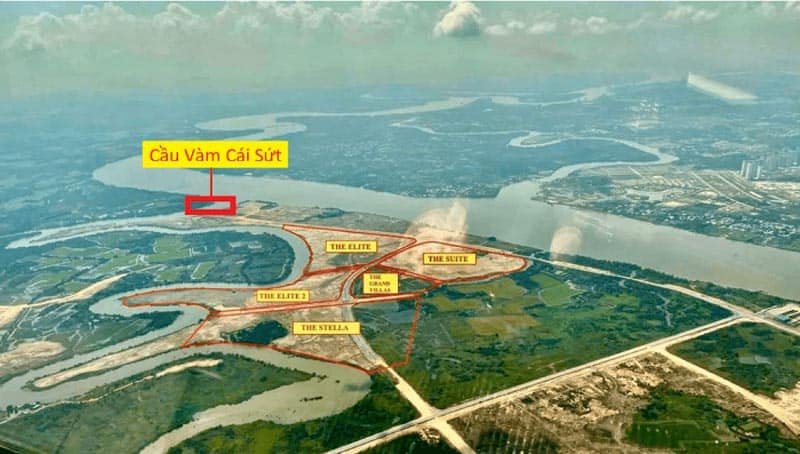Vị trí xây dựng cầu Vàm Cái Sứt