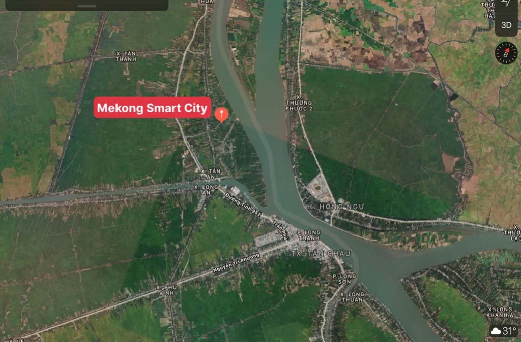 Vị trí dự án Mekong Smart City Đồng Tháp