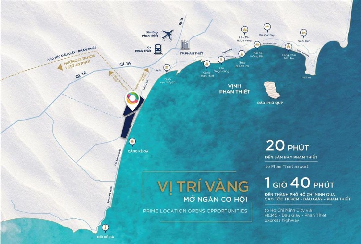 Vị trí PGA GOLF VILLAS NOVAWORLD PHAN THIẾT