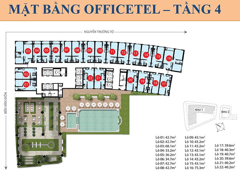 MB OFFICETEL TẦNG 4