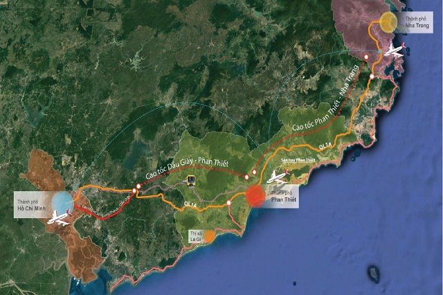 Cao tốc Dầu Giây - Phan Thiết dài 99km đi qua tỉnh Bình Thuận và Đồng Nai